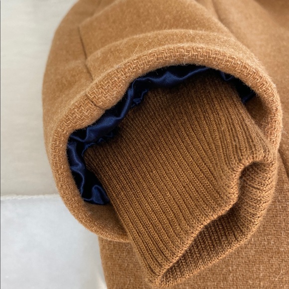 J. Crew Brown Italian Wool Jacket with Navy Lining - Picture 4 of 6